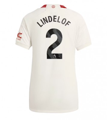 Manchester United Victor Lindelof #2 Koszulka Trzecich Kobiety 2023-24 Krótki Rękaw